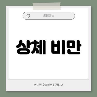 상체 비만