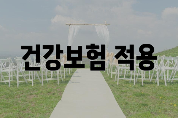 건강보험 적용