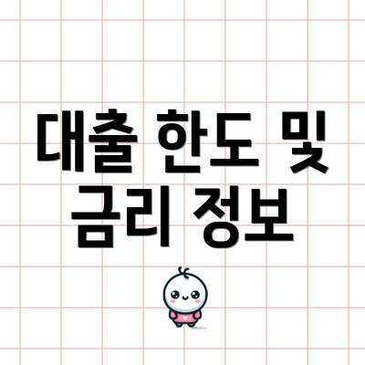 대출 한도 및 금리 정보