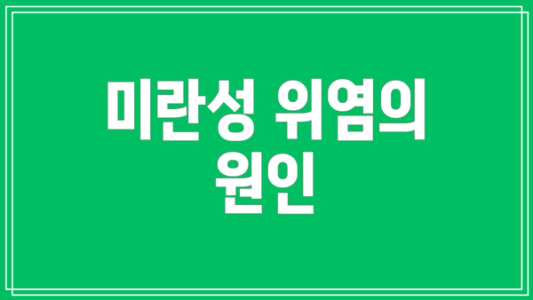 미란성 위염의 원인