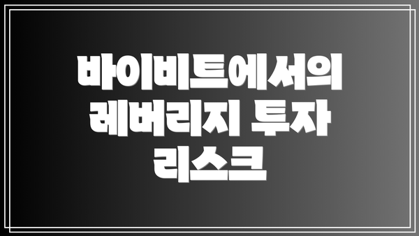 바이비트에서의 레버리지 투자 리스크