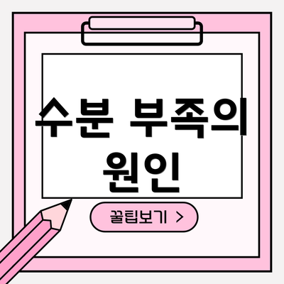 수분 부족의 원인