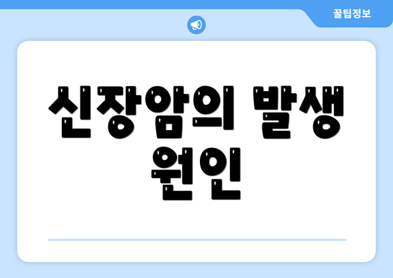 신장암의 발생 원인