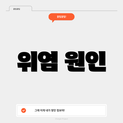 위염 원인