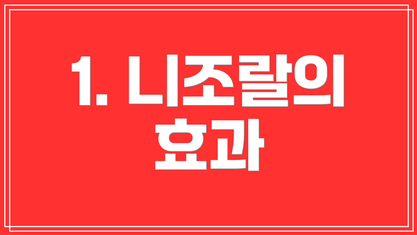 1. 니조랄의 효과