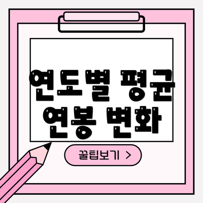 연도별 평균 연봉 변화