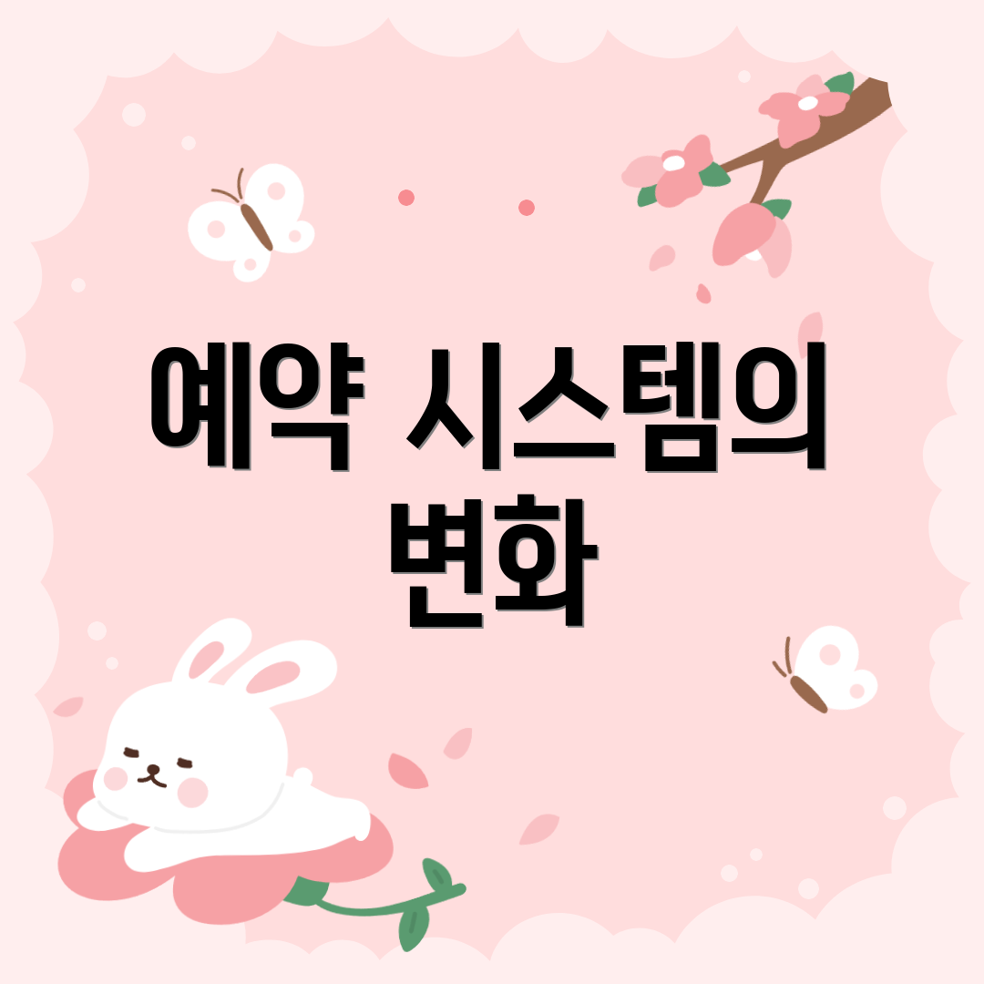 예약 시스템의 변화