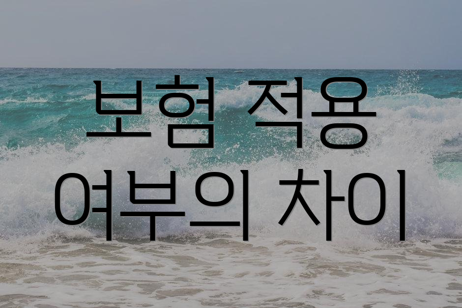 보험 적용 여부의 차이