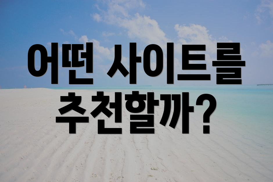 어떤 사이트를 추천할까?