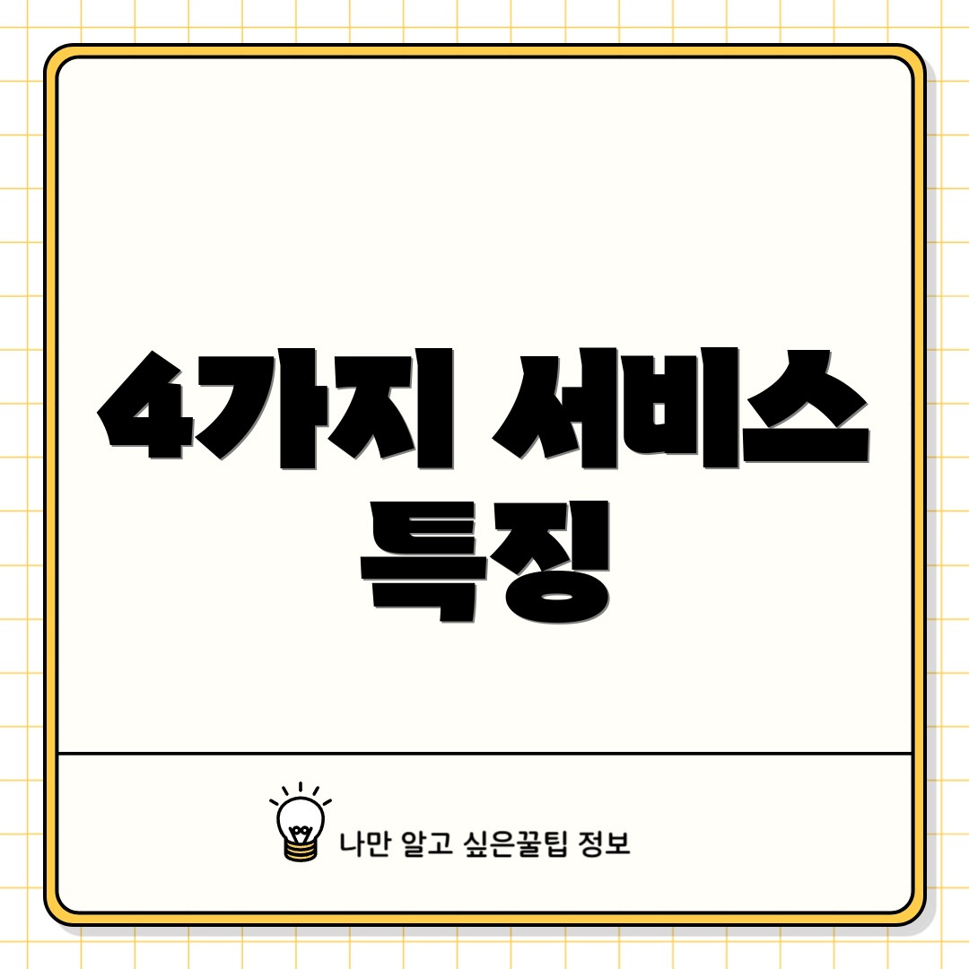 4가지 서비스 특징