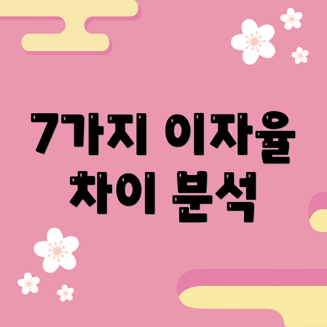 7가지 이자율 차이 분석