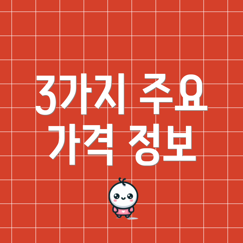 3가지 주요 가격 정보