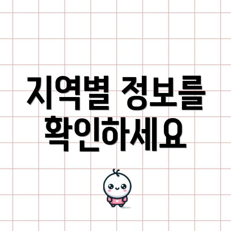 지역별 정보를 확인하세요