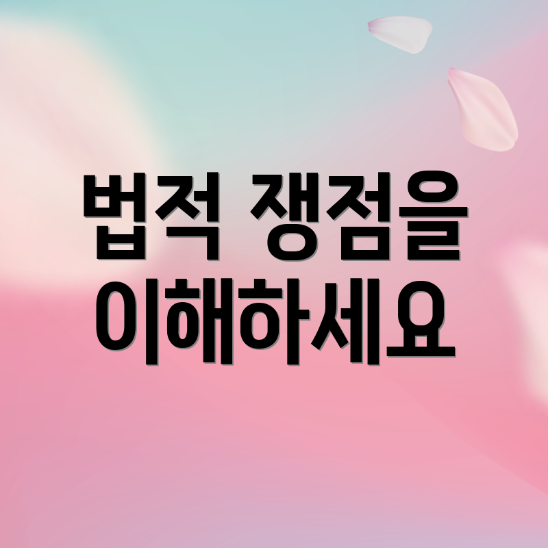 법적 쟁점을 이해하세요