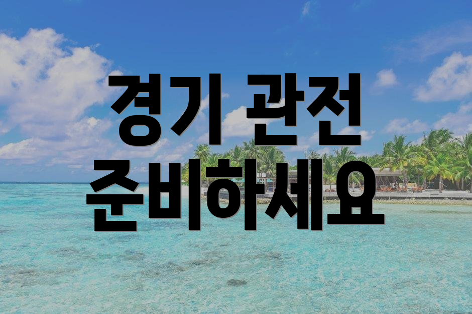 경기 관전 준비하세요