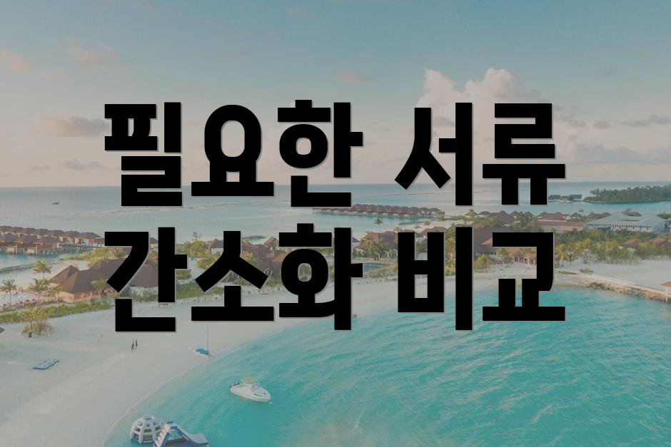 필요한 서류 간소화 비교