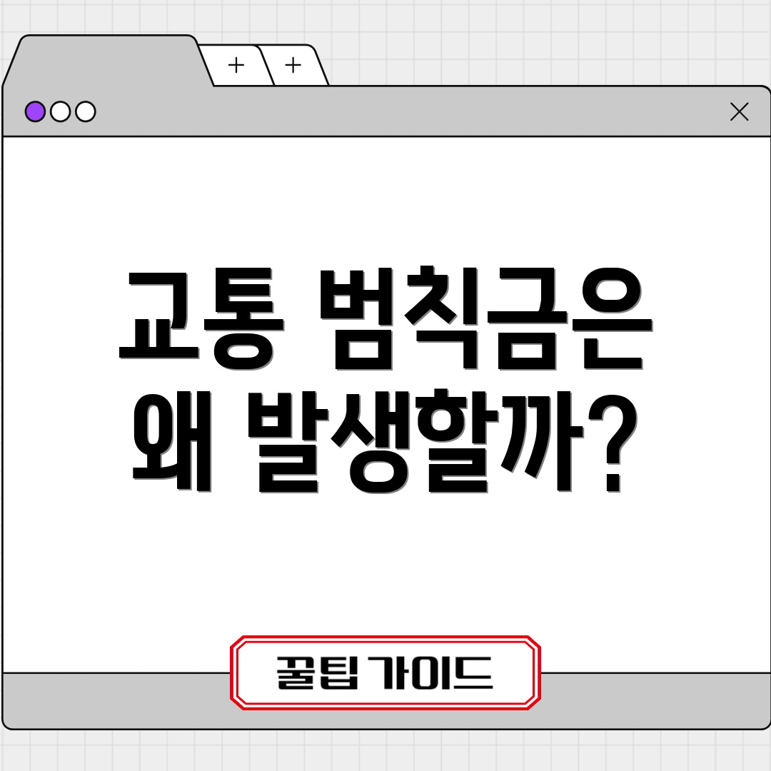 교통 범칙금은 왜 발생할까?
