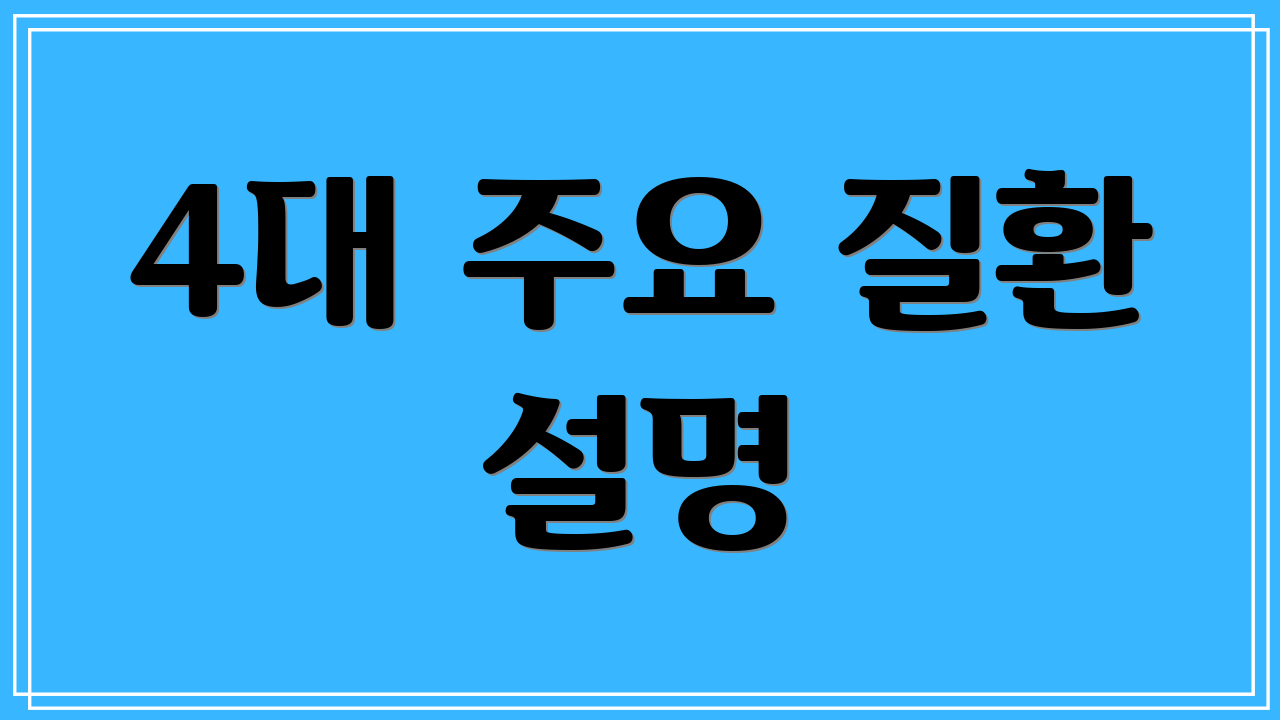4대 주요 질환 설명