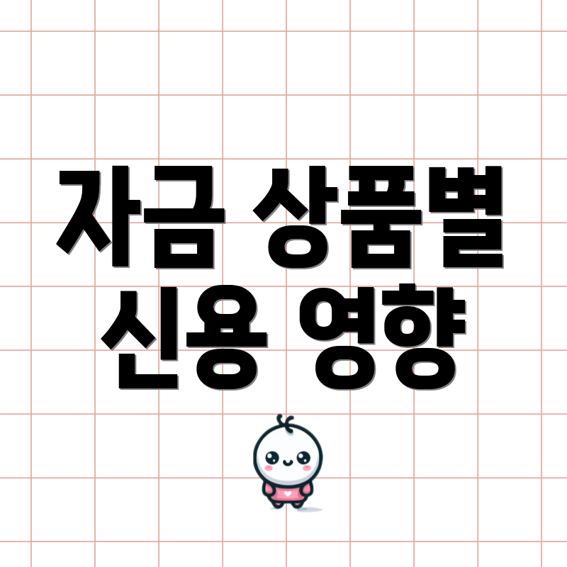 자금 상품별 신용 영향