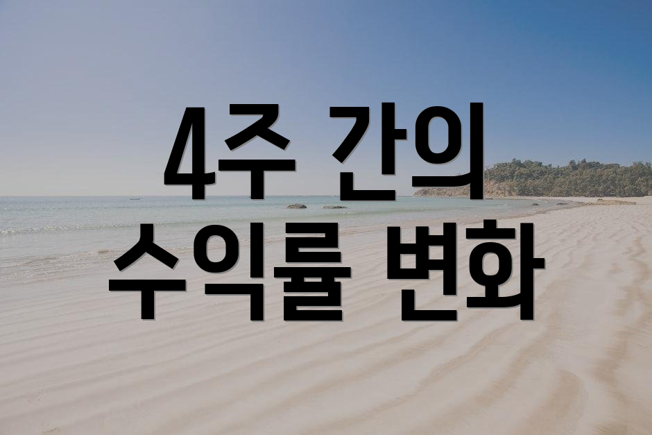 4주 간의 수익률 변화