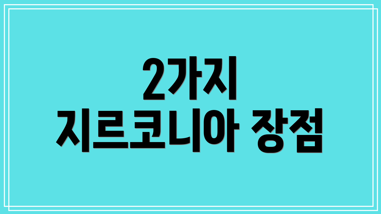 2가지 지르코니아 장점