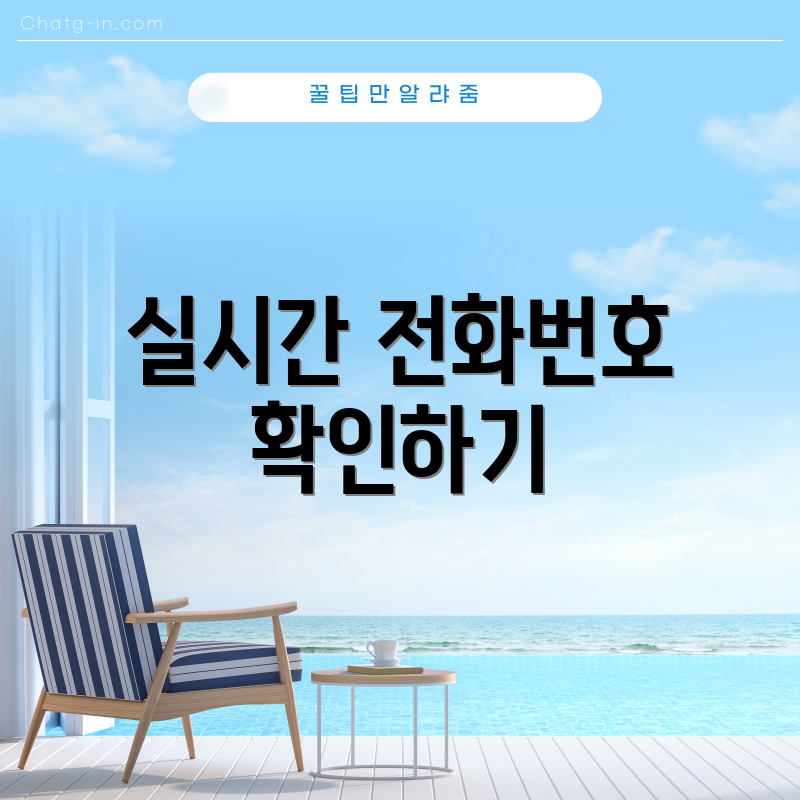 실시간 전화번호 확인하기