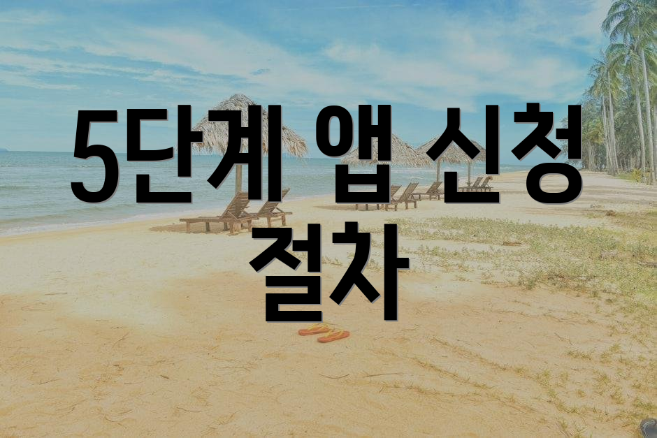 5단계 앱 신청 절차