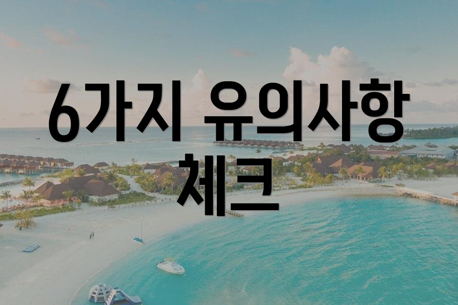 6가지 유의사항 체크