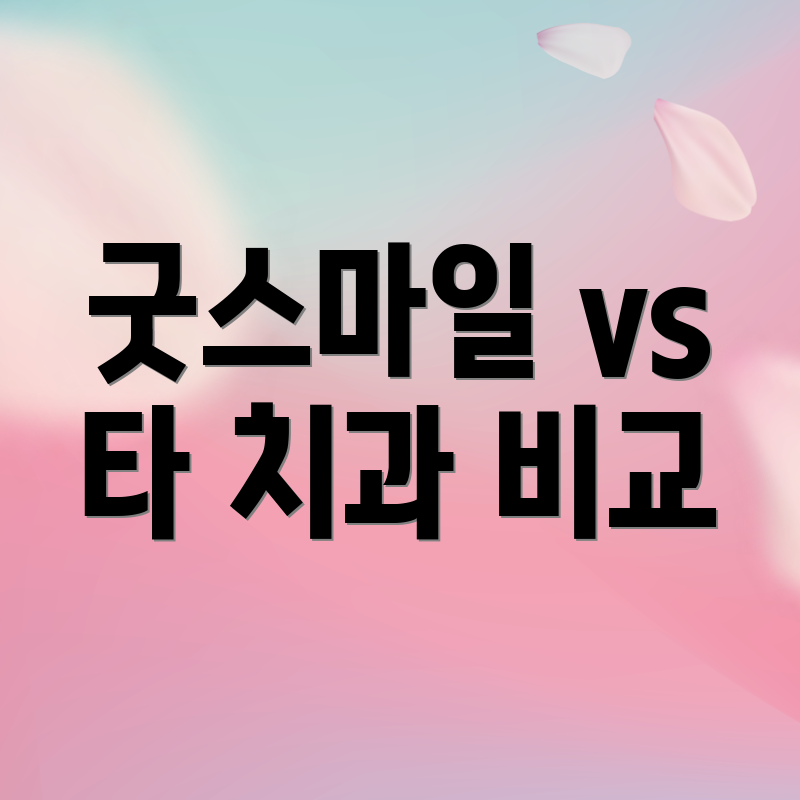 굿스마일 vs 타 치과 비교