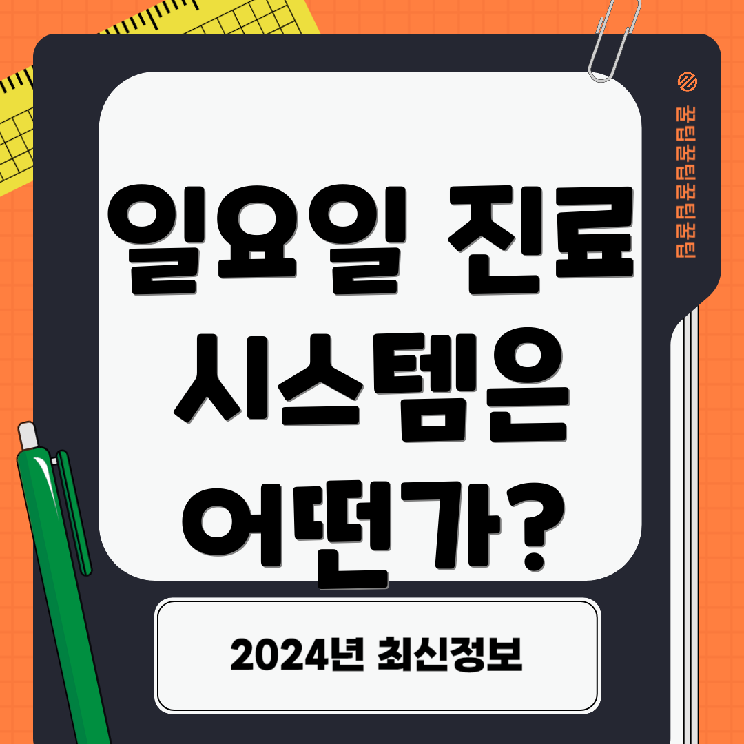 일요일 진료 시스템은 어떤가?