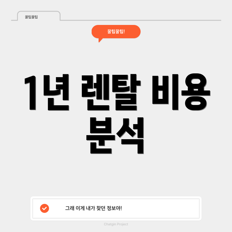1년 렌탈 비용 분석