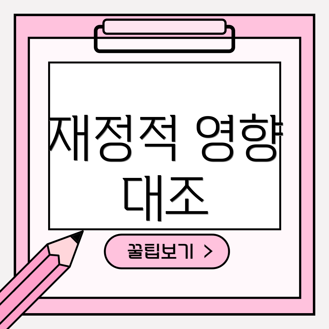 재정적 영향 대조