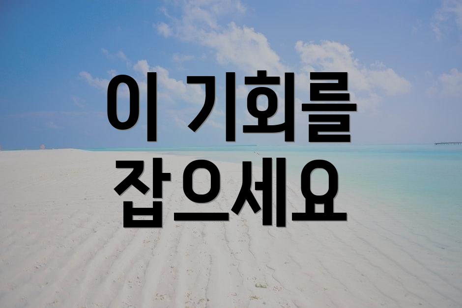 이 기회를 잡으세요