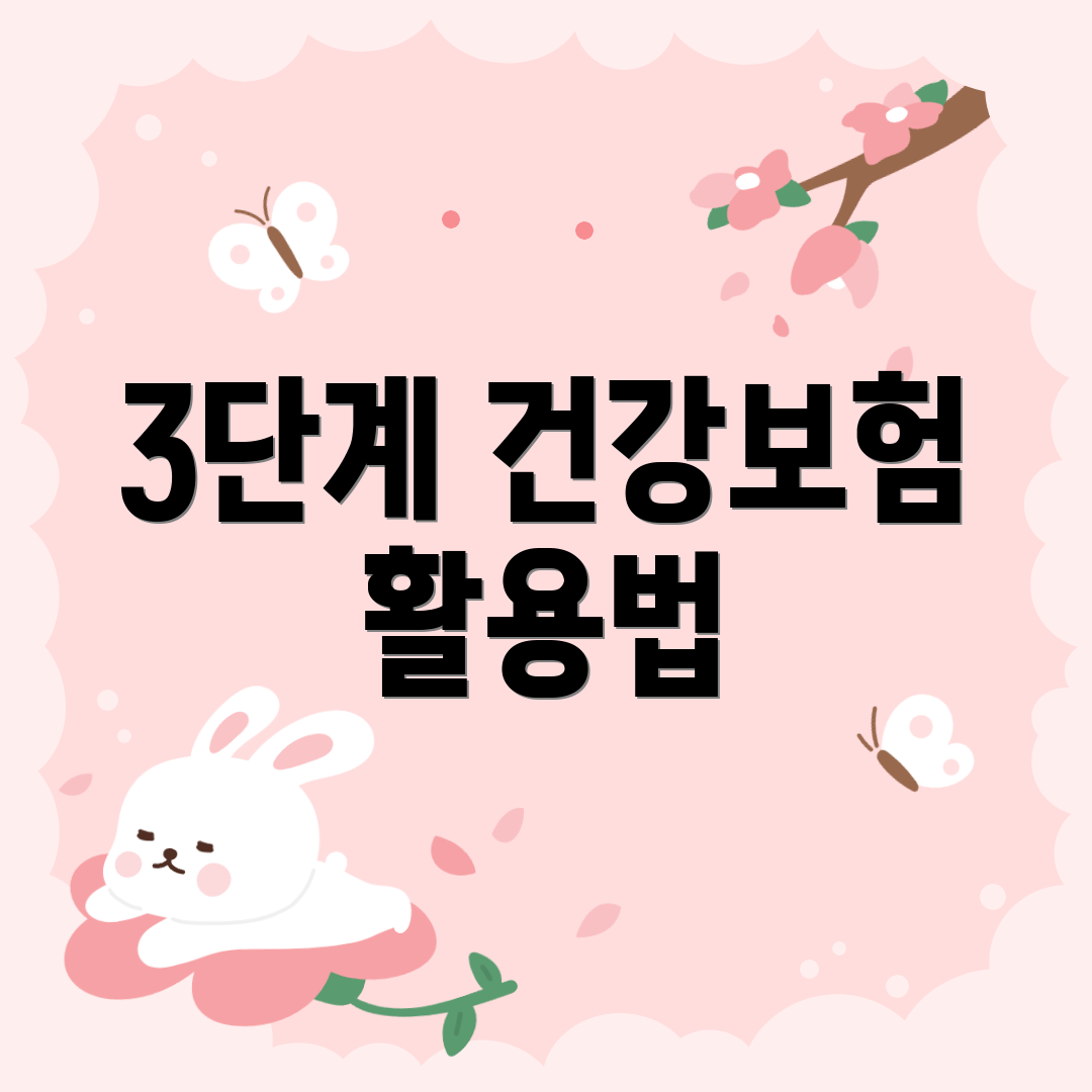 3단계 건강보험 활용법
