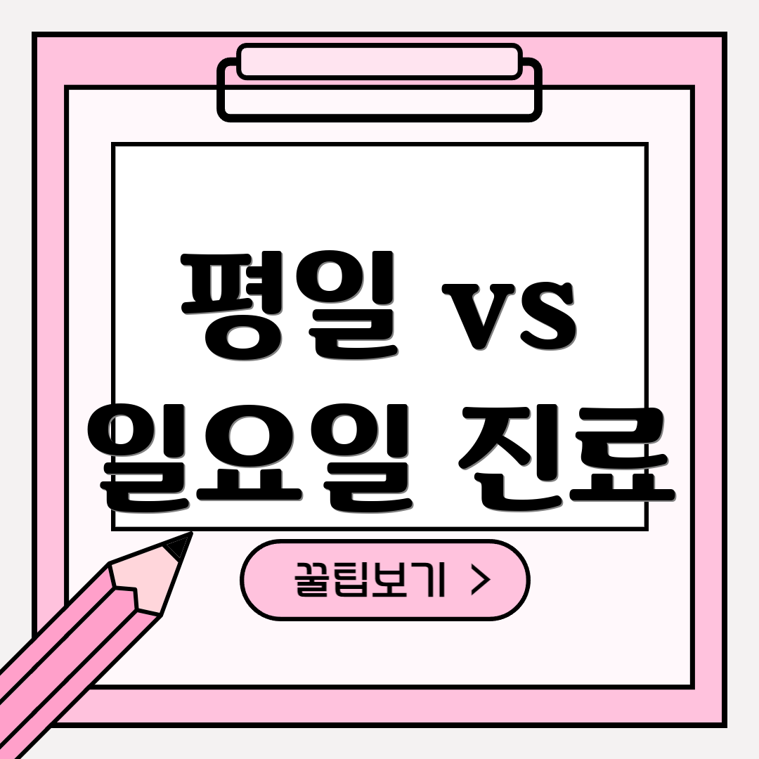평일 vs 일요일 진료