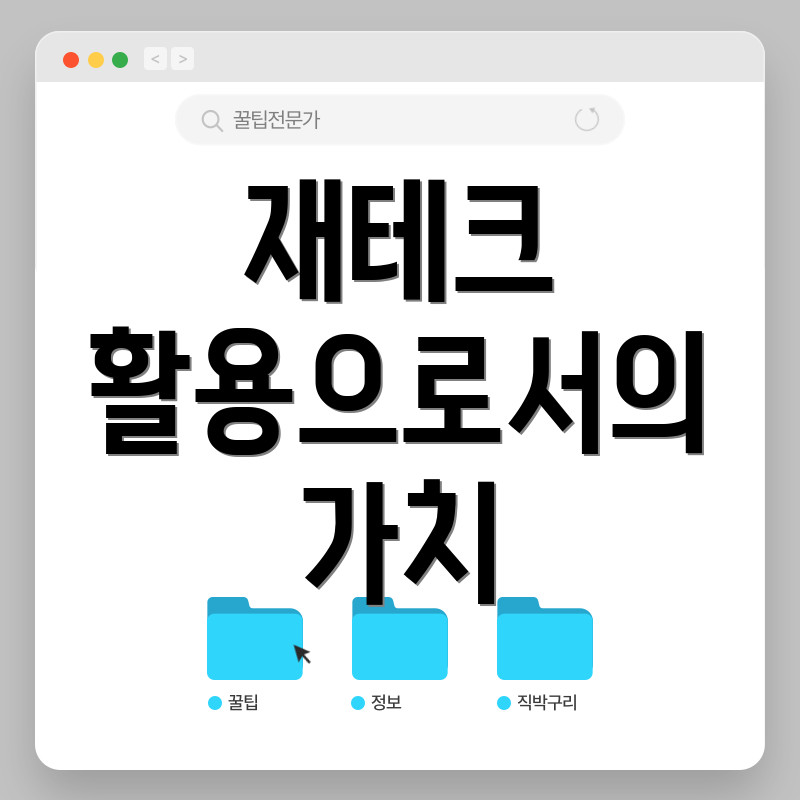 재테크 활용으로서의 가치
