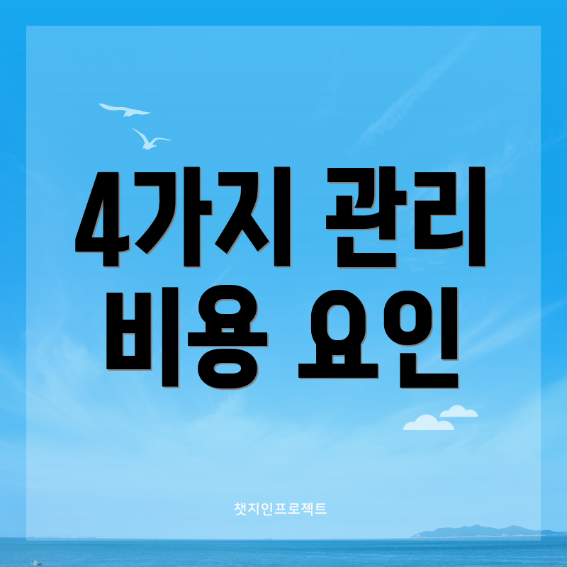 4가지 관리 비용 요인