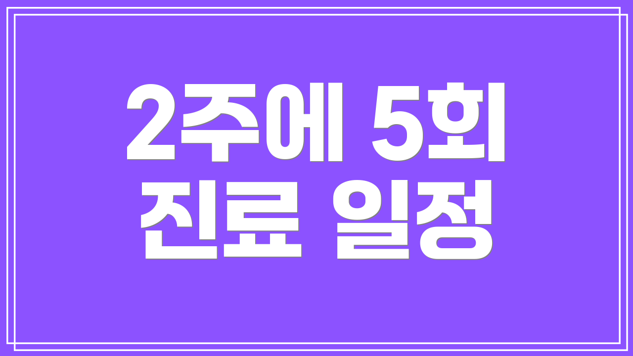 2주에 5회 진료 일정