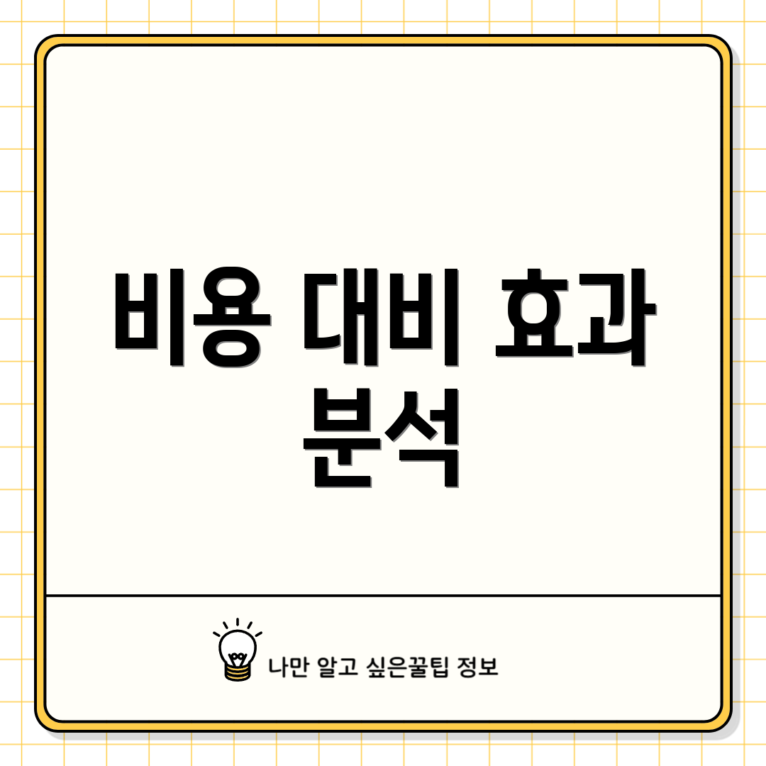 비용 대비 효과 분석