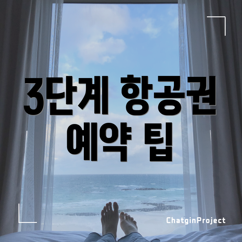 3단계 항공권 예약 팁