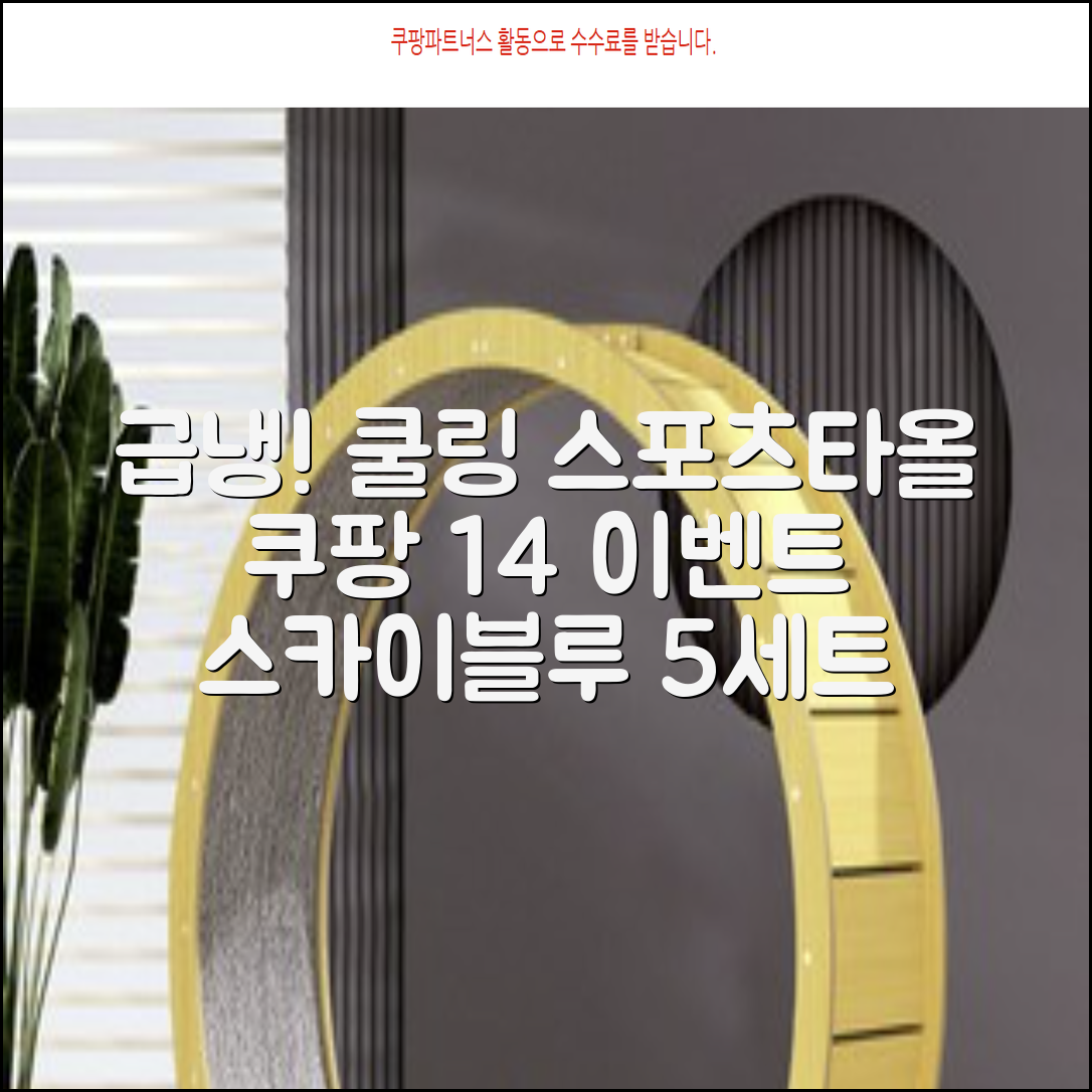 [쿠팡입점 1+4 이벤트] 아이스 쿨링 스포츠타올 건식 급냉 타올, 5세트, 스카이블루 추천 리뷰
