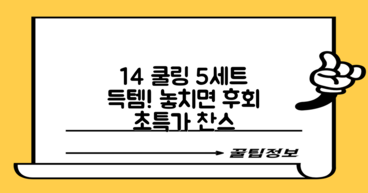 1+4 쿨링 5세트 득템 찬스!
