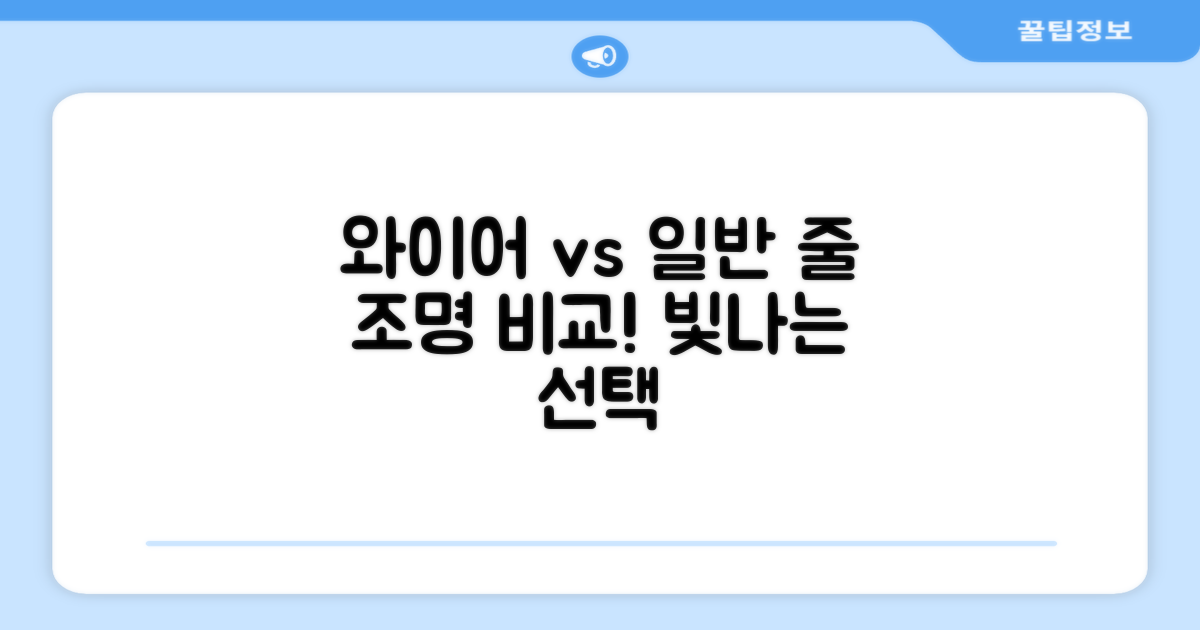 와이어 vs 일반 줄 조명