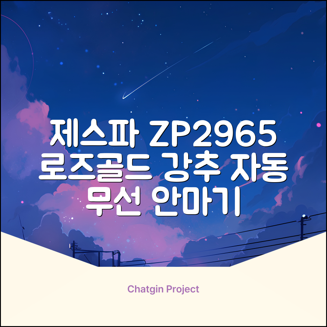 제스파 클래식 전신 무선 자동 마사지건 목어깨 안마기 ZP2965, 블랙 + 로즈골드 추천 리뷰