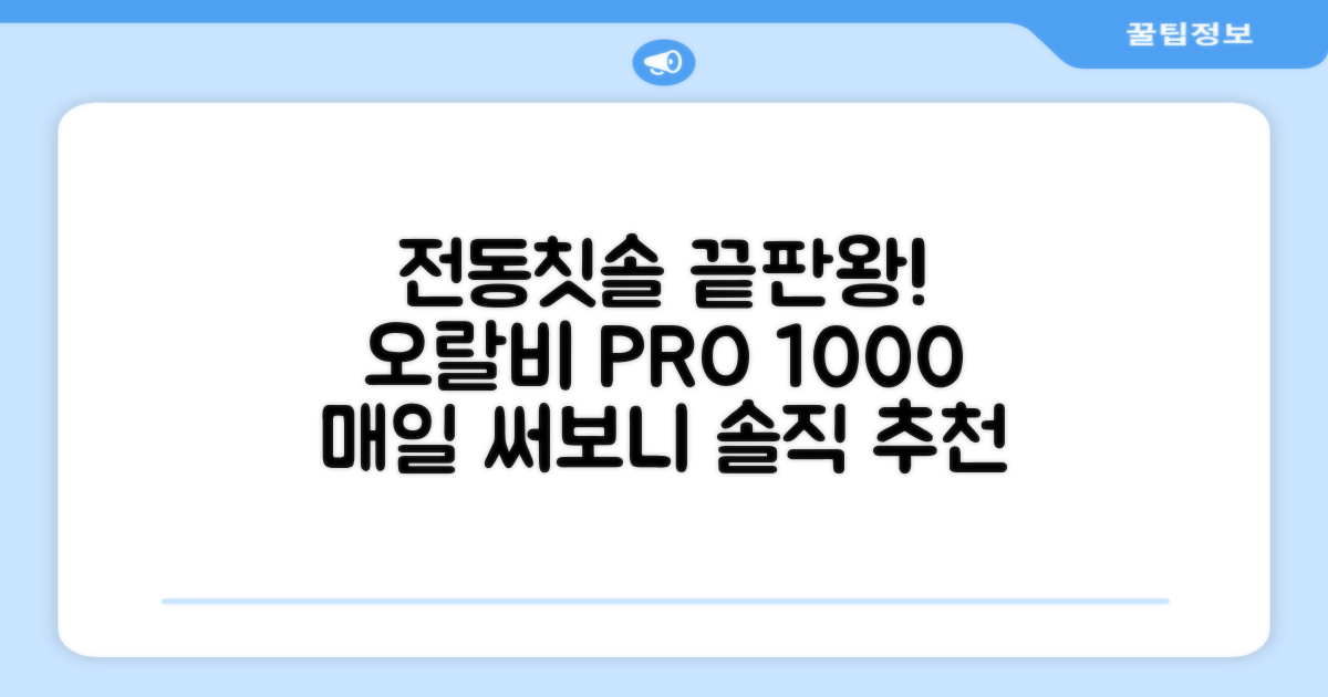 오랄비 전동칫솔, PRO 1000, 블랙, 1개 추천 리뷰