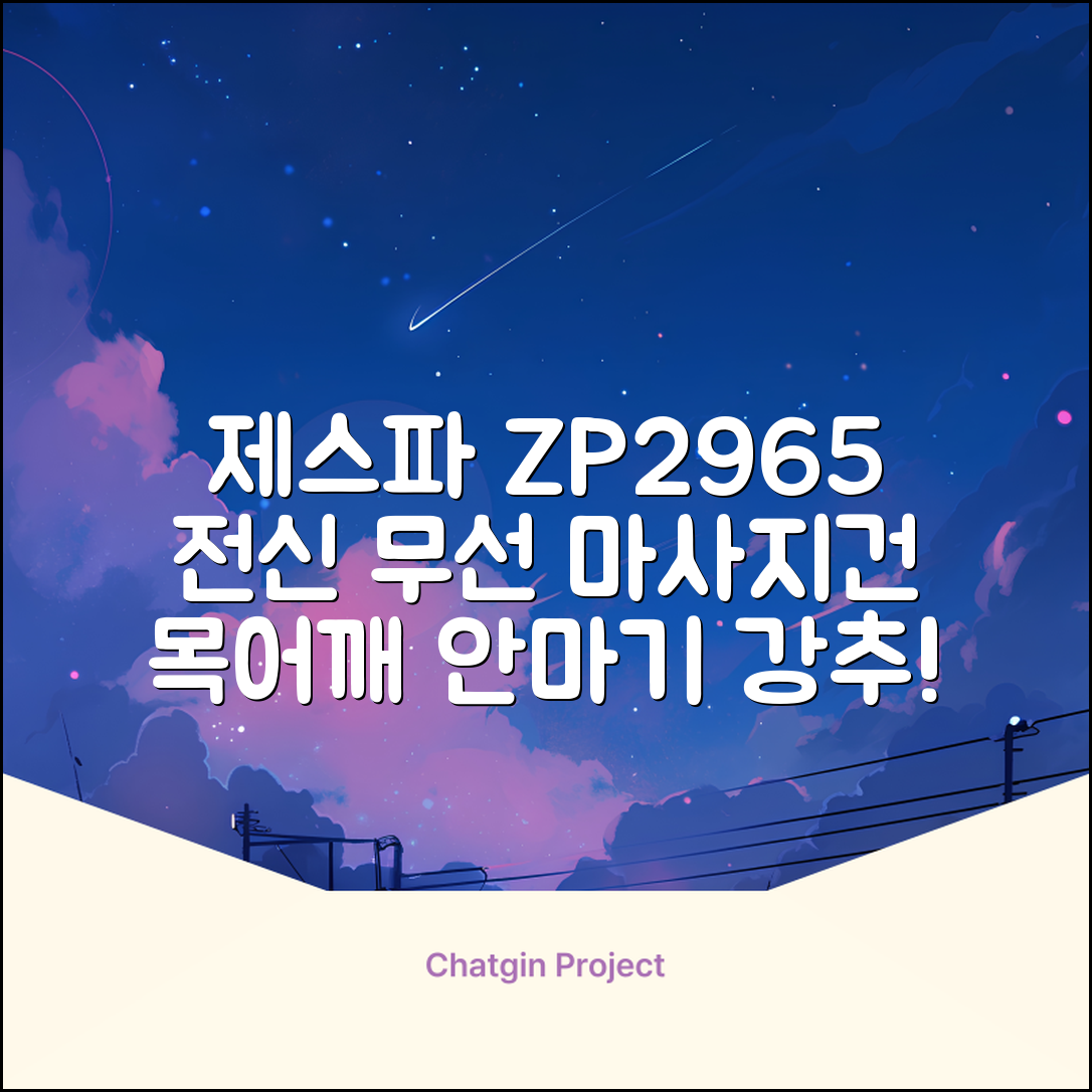 제스파 클래식 전신 무선 자동 마사지건 목어깨 안마기 ZP2965, 블랙 + 로즈골드 추천 리뷰
