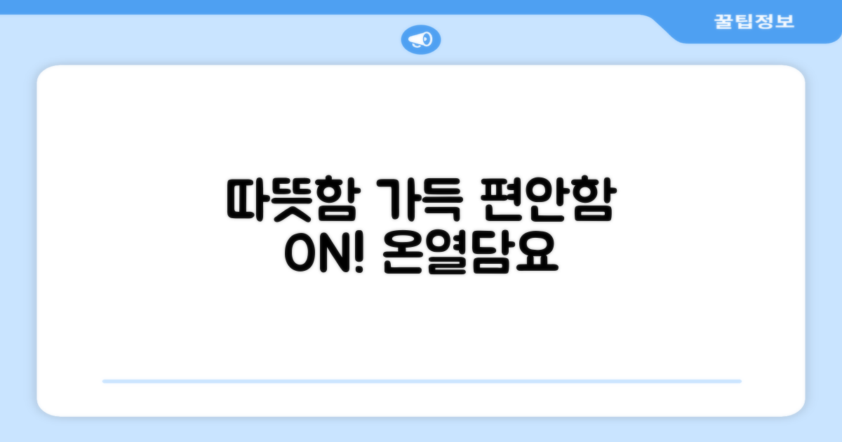 온열담요, 편안함을 더하세요