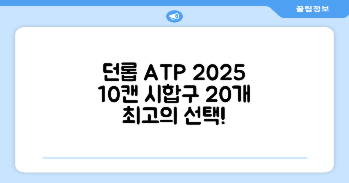 2025 던롭 ATP 테니스공 10캔 (20볼) 시합구, 던롭 ATP볼 10캔 (20볼), 10세트 추천 리뷰