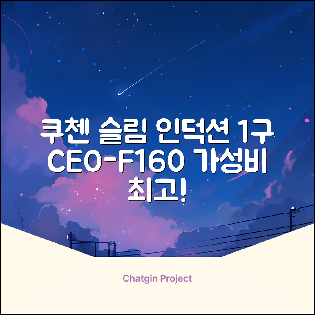 쿠첸 슬림 인덕션 1구, CEO-F160, 일반형 추천 리뷰