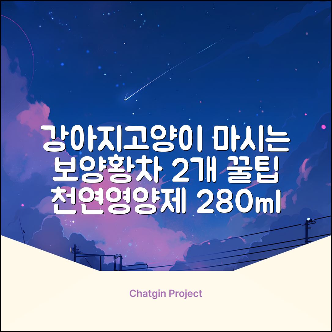 더보양 보양황차 강아지 고양이 마시는 천연 영양제, 280ml, 2개 추천 리뷰